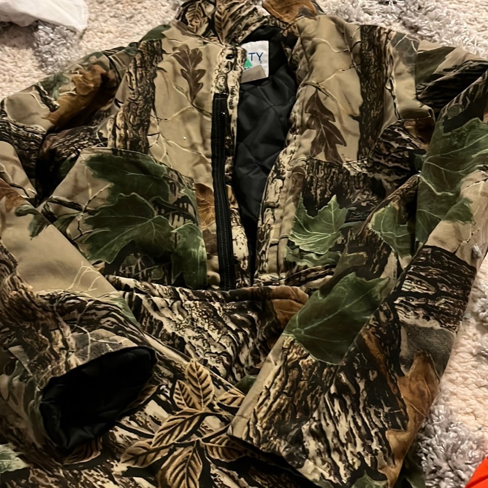 Camo hunting coveralls. Youth 16.